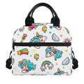 Little Girly Unicorn Pattern Print Insulated Lunch Bag
