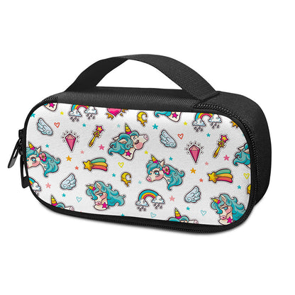 Little Girly Unicorn Pattern Print Insulin Cooler Travel Case