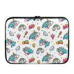 Little Girly Unicorn Pattern Print Laptop Sleeve