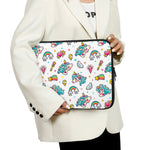 Little Girly Unicorn Pattern Print Laptop Sleeve