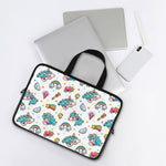 Little Girly Unicorn Pattern Print Laptop Sleeve With Handle