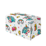 Little Girly Unicorn Pattern Print Leather Tissue Box Cover
