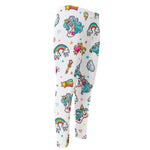 Little Girly Unicorn Pattern Print Men's Compression Pants