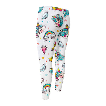 Little Girly Unicorn Pattern Print Men's Compression Pants