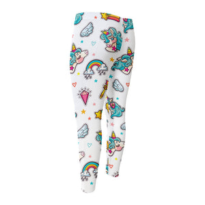 Little Girly Unicorn Pattern Print Men's Compression Pants