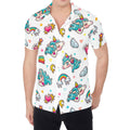Little Girly Unicorn Pattern Print Men's Shirt
