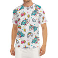 Little Girly Unicorn Pattern Print Men's Short Sleeve Rash Guard