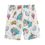Little Girly Unicorn Pattern Print Men's Sports Shorts