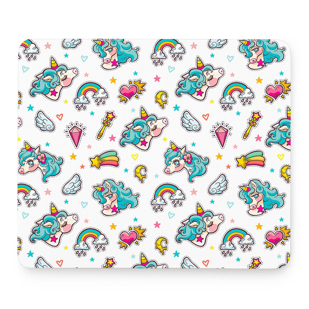 Little Girly Unicorn Pattern Print Mouse Pad