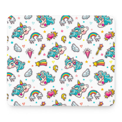Little Girly Unicorn Pattern Print Mouse Pad