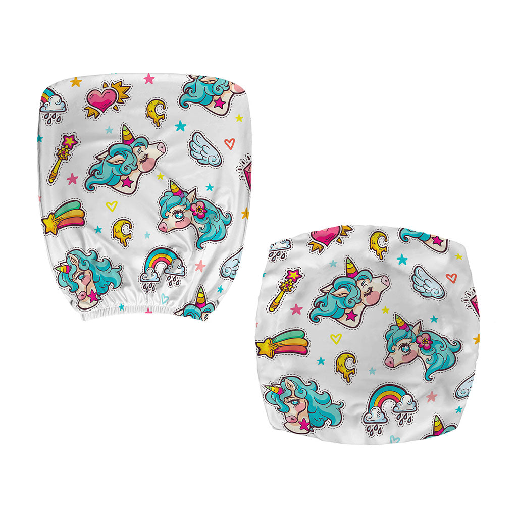 Little Girly Unicorn Pattern Print Office Chair Cover