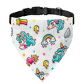 Little Girly Unicorn Pattern Print Over The Collar Dog Bandana