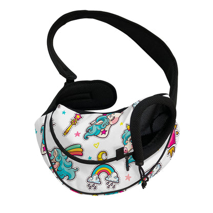Little Girly Unicorn Pattern Print Pet Sling Carrier