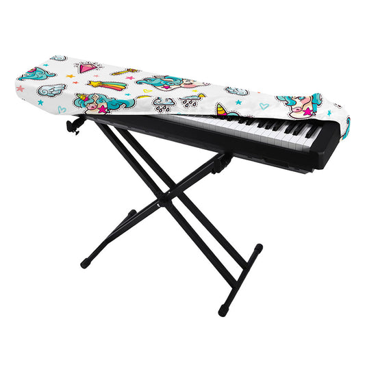 Little Girly Unicorn Pattern Print Piano Keyboard Cover