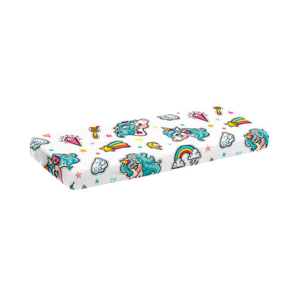 Little Girly Unicorn Pattern Print Piano Keyboard Cover