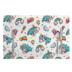 Little Girly Unicorn Pattern Print Placemat
