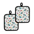 Little Girly Unicorn Pattern Print Pot Holders
