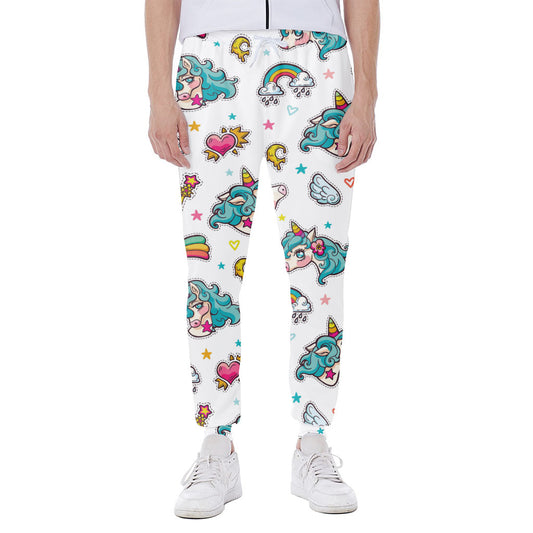Little Girly Unicorn Pattern Print Scuba Joggers