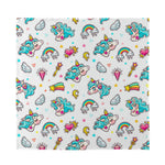 Little Girly Unicorn Pattern Print Silk Bandana