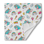 Little Girly Unicorn Pattern Print Silk Bandana