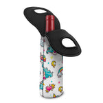 Little Girly Unicorn Pattern Print Single Neoprene Wine Tote