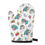 Little Girly Unicorn Pattern Print Single Oven Mitt