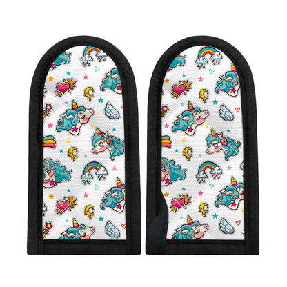 Little Girly Unicorn Pattern Print Skillet Handle Cover