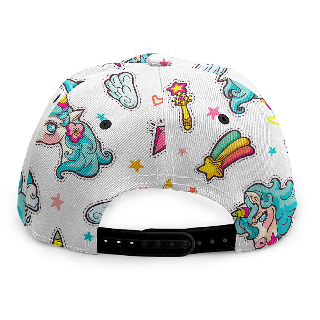 Little Girly Unicorn Pattern Print Snapback Cap