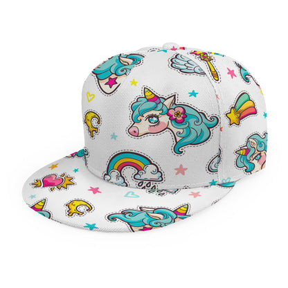 Little Girly Unicorn Pattern Print Snapback Cap