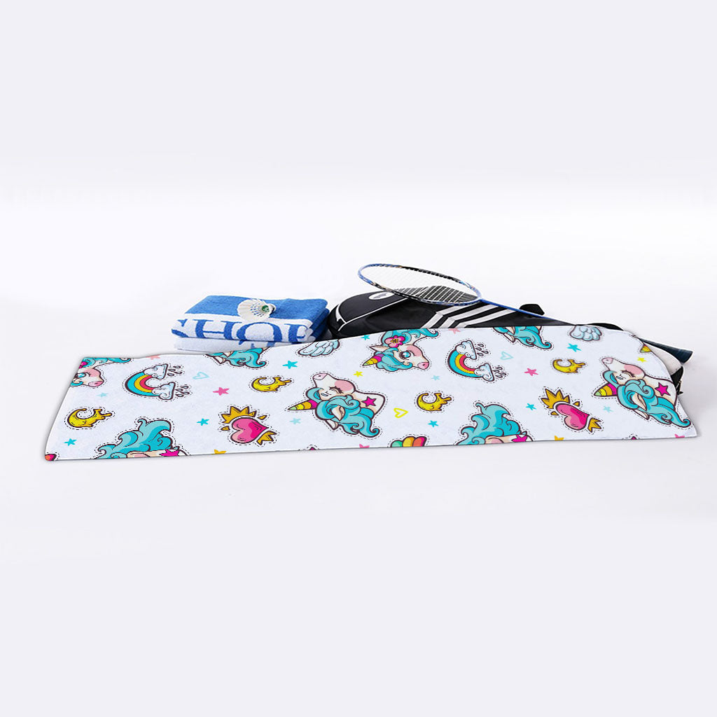 Little Girly Unicorn Pattern Print Sports Towel