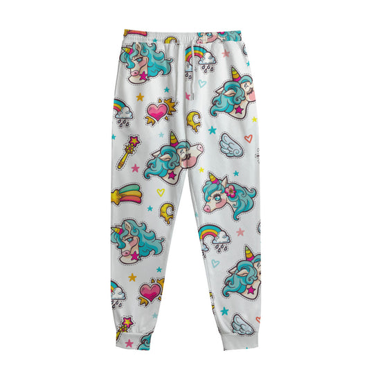 Little Girly Unicorn Pattern Print Sweatpants