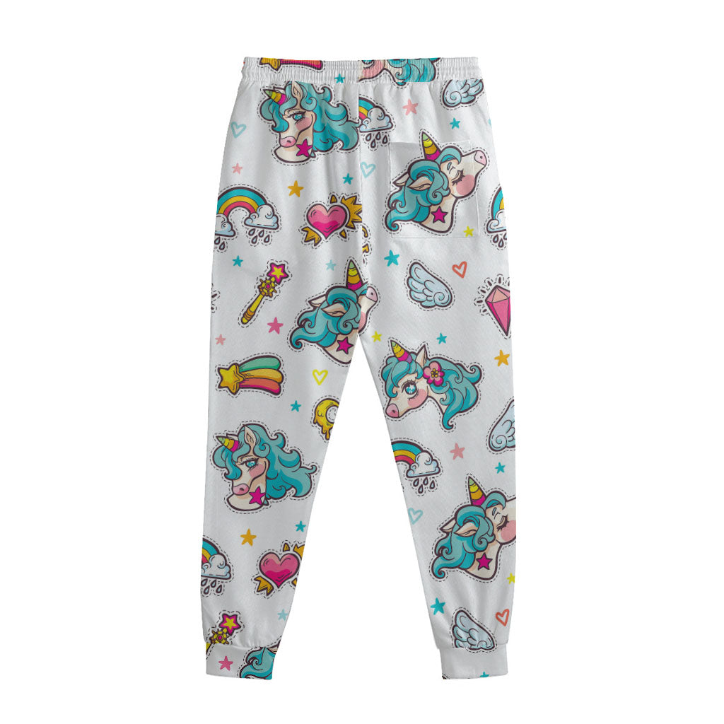 Little Girly Unicorn Pattern Print Sweatpants