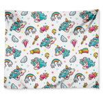 Little Girly Unicorn Pattern Print Tapestry