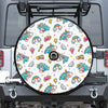 Little Girly Unicorn Pattern Print Tire Cover With Camera Hole