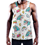 Little Girly Unicorn Pattern Print Training Tank Top