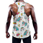 Little Girly Unicorn Pattern Print Training Tank Top