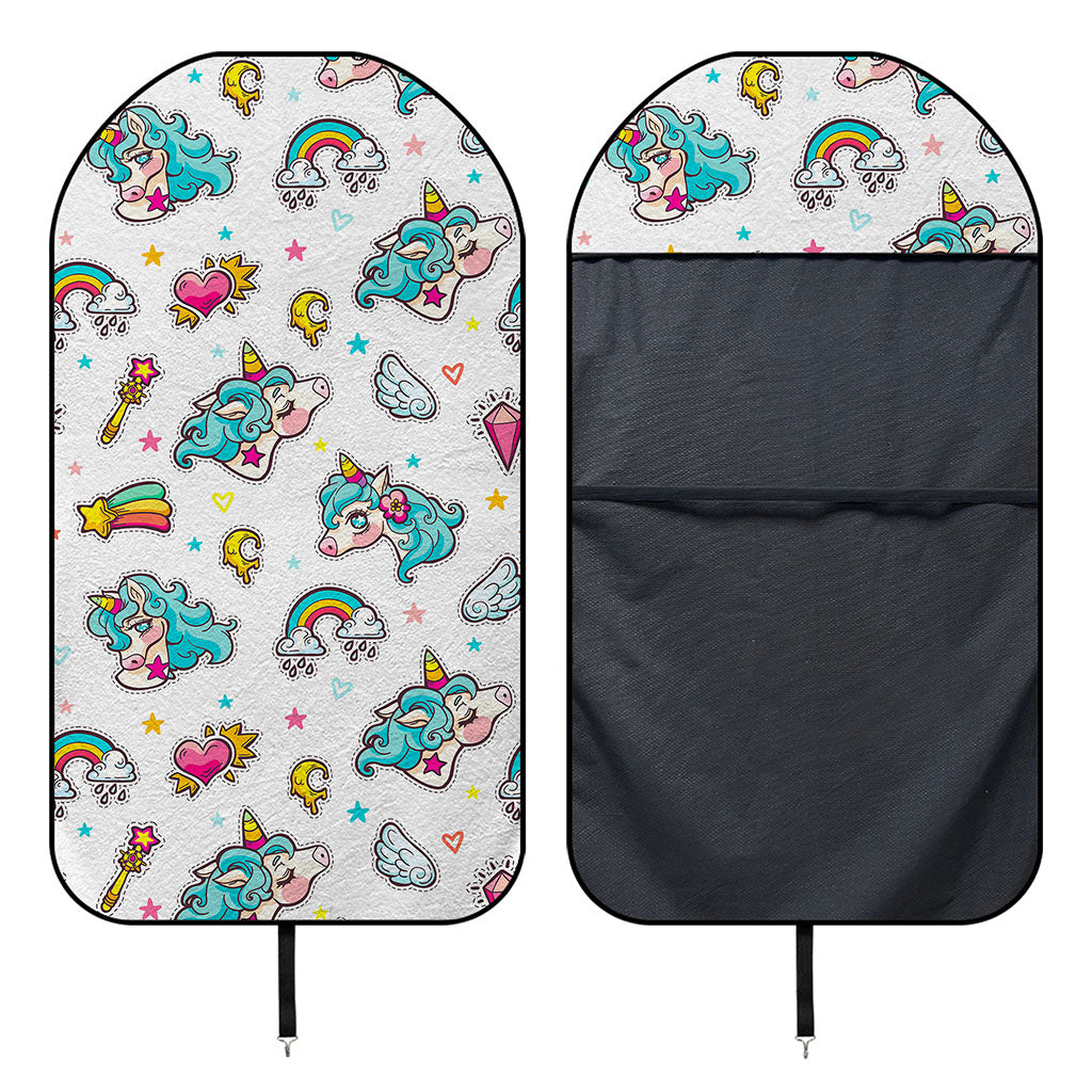Little Girly Unicorn Pattern Print Waterproof Car Seat Cover