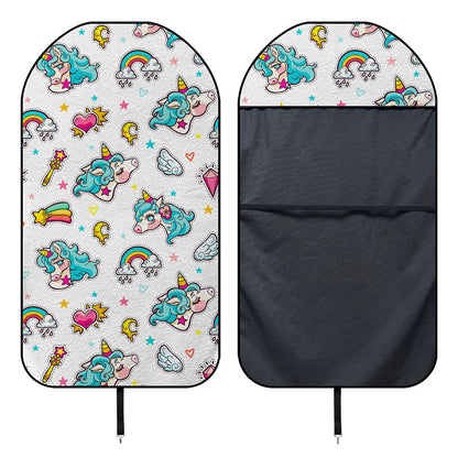 Little Girly Unicorn Pattern Print Waterproof Car Seat Cover