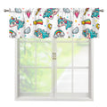 Little Girly Unicorn Pattern Print Window Valance