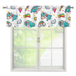 Little Girly Unicorn Pattern Print Window Valance
