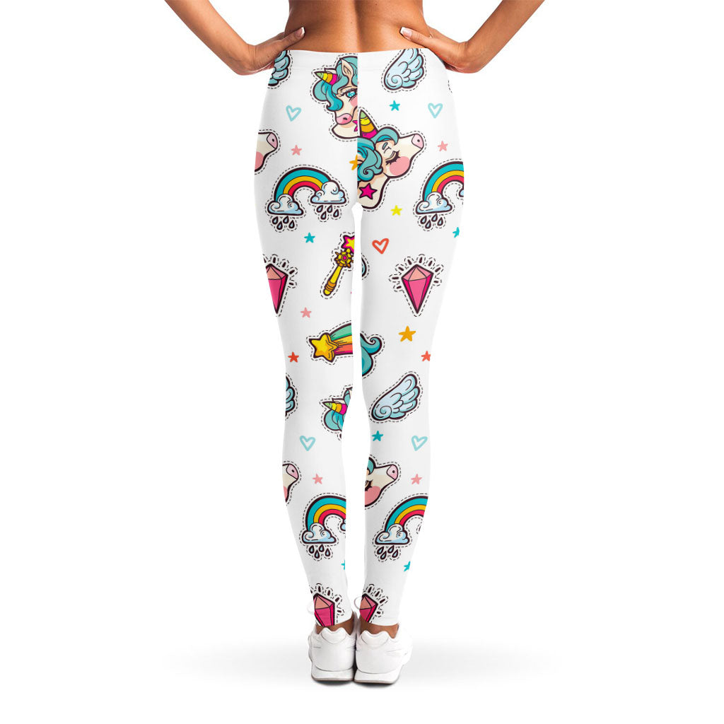 Little Girly Unicorn Pattern Print Women's Leggings