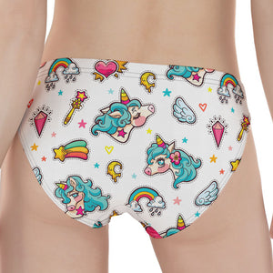 Little Girly Unicorn Pattern Print Women's Panties