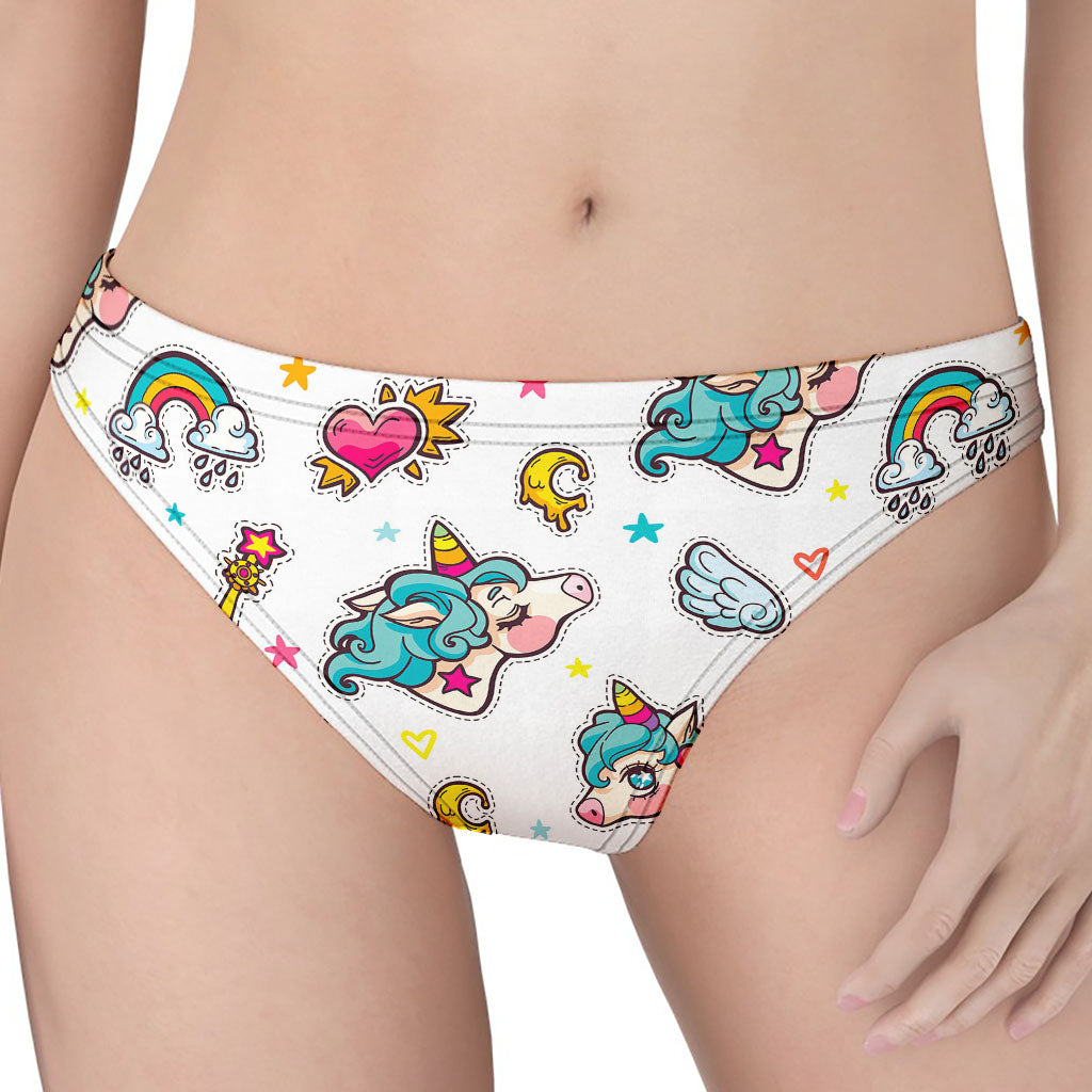 Little Girly Unicorn Pattern Print Women's Thong