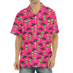 Little Green Alien UFO Print Aloha Shirt