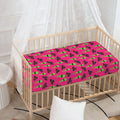 Little Green Alien UFO Print Baby Crib Sheet