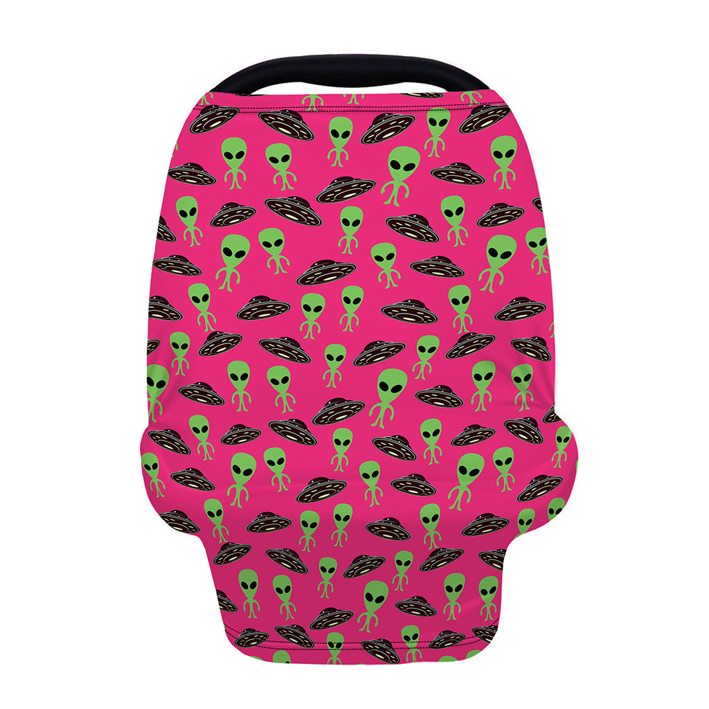 Little Green Alien UFO Print Baby Seat Cover