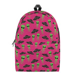 Little Green Alien UFO Print Backpack