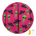 Little Green Alien UFO Print Basketball