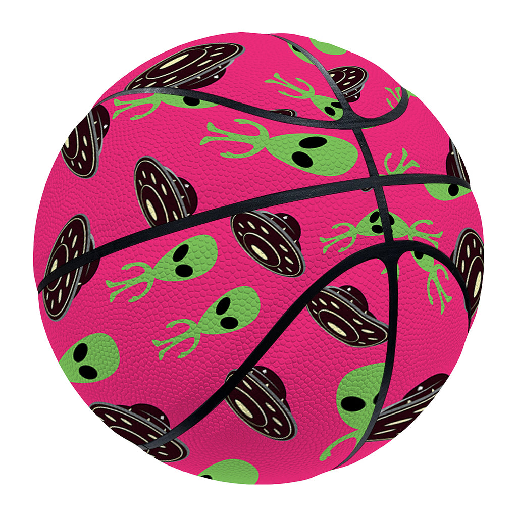 Little Green Alien UFO Print Basketball