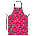 Little Green Alien UFO Print Bib Apron With Pocket